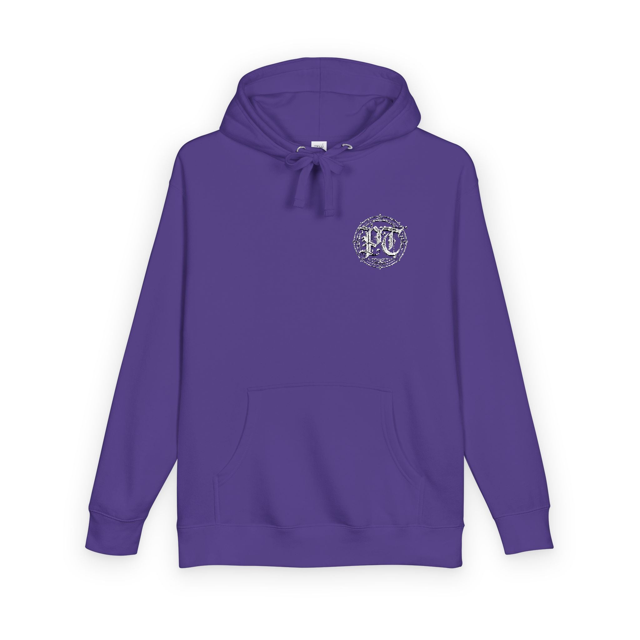 Vintage PanicThreads Hoodie — Small Chest Emblem, Cozy Fleece Pullover