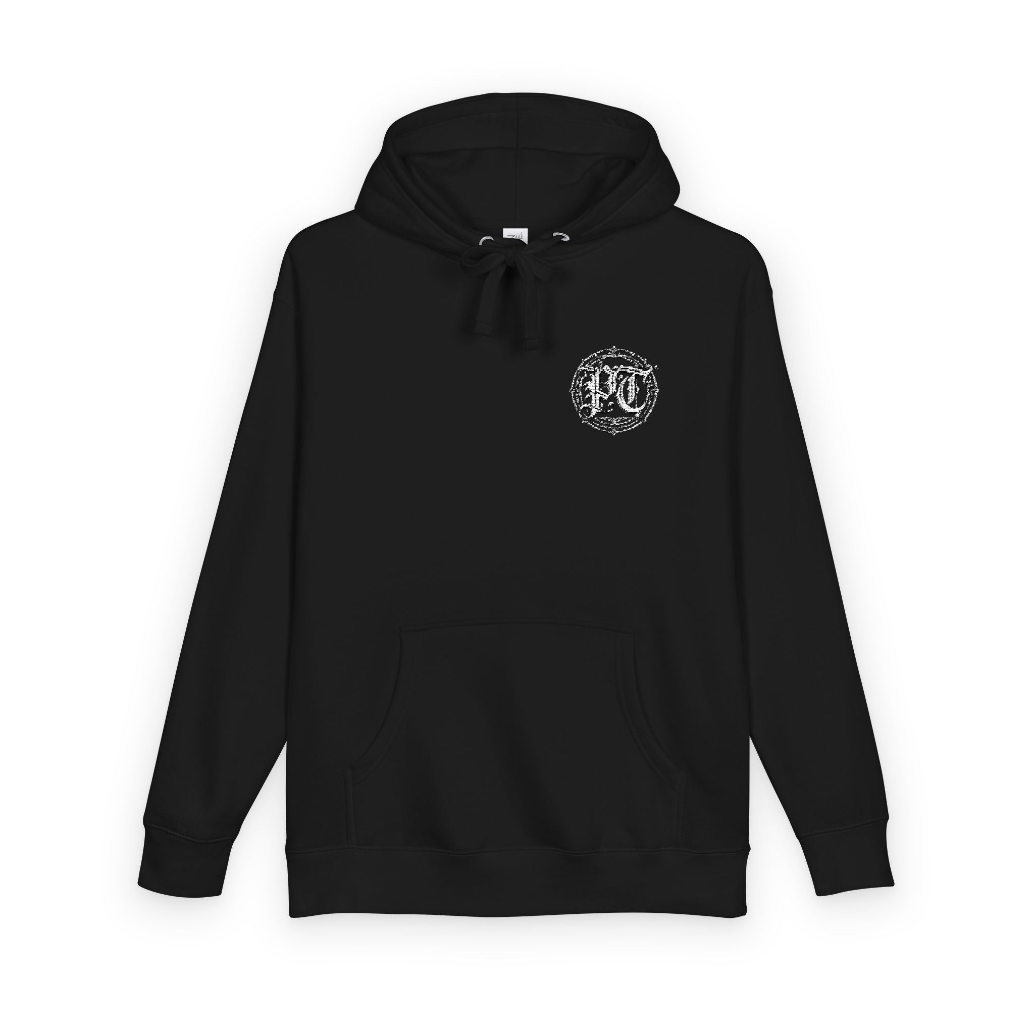 Vintage PanicThreads Hoodie — Small Chest Emblem, Cozy Fleece Pullover
