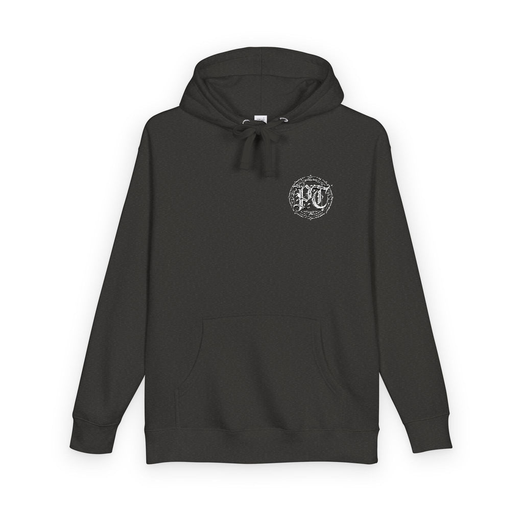 Vintage PanicThreads Hoodie — Small Chest Emblem, Cozy Fleece Pullover