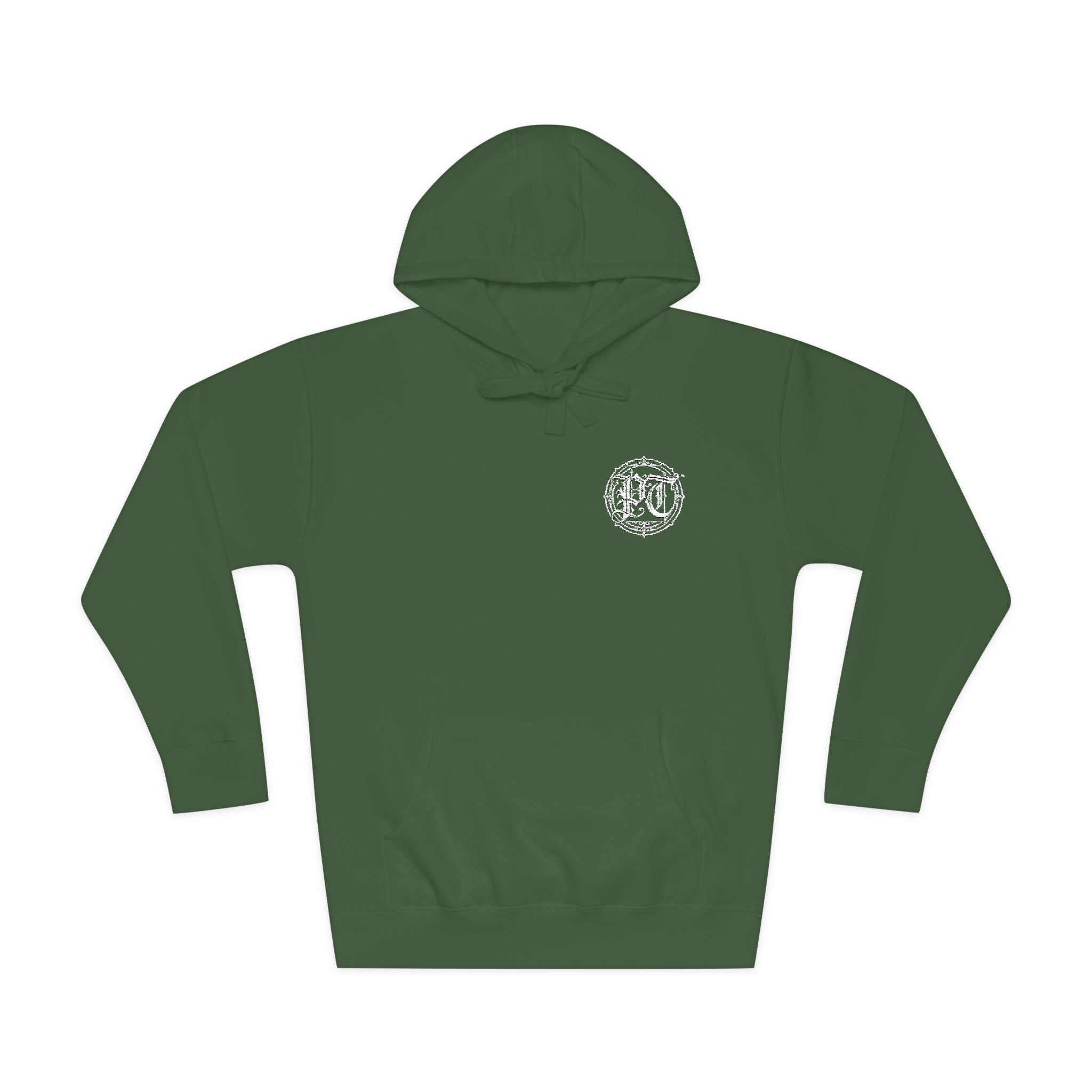 Vintage PanicThreads Hoodie — Small Chest Emblem, Cozy Fleece Pullover