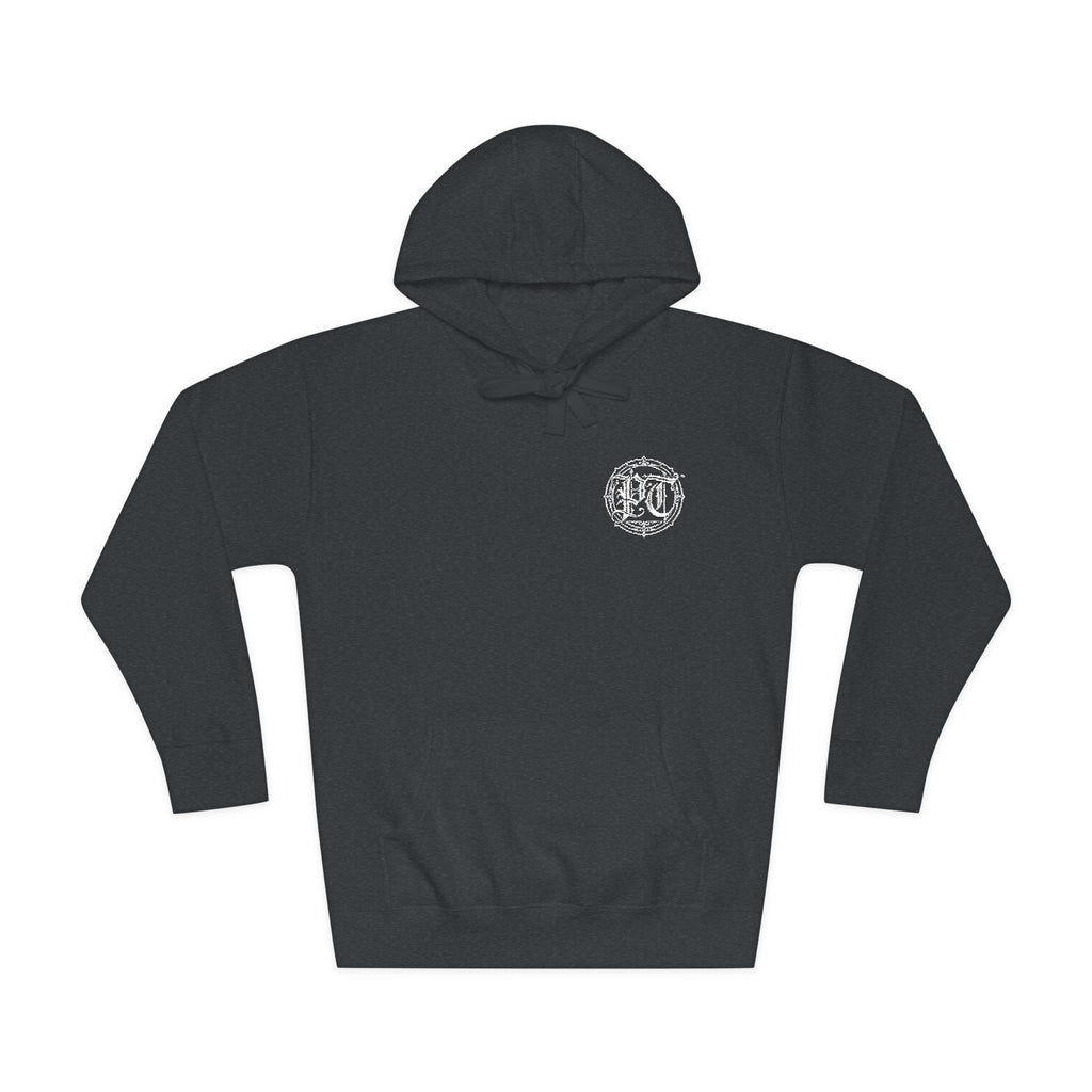 Vintage PanicThreads Hoodie — Small Chest Emblem, Cozy Fleece Pullover
