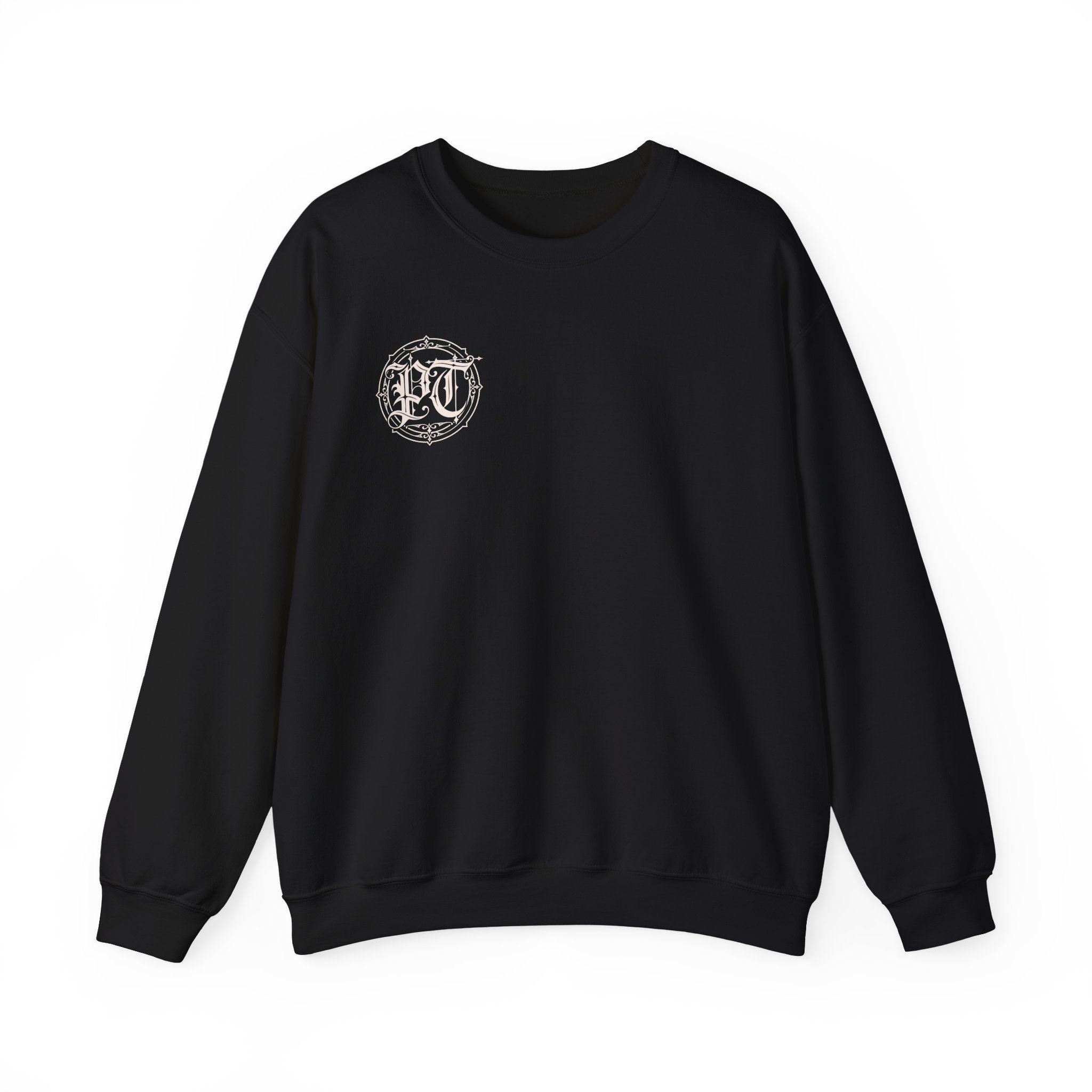 Crewneck Sweatshirt — PanicThreads Co. Vintage Gothic Logo Pullover