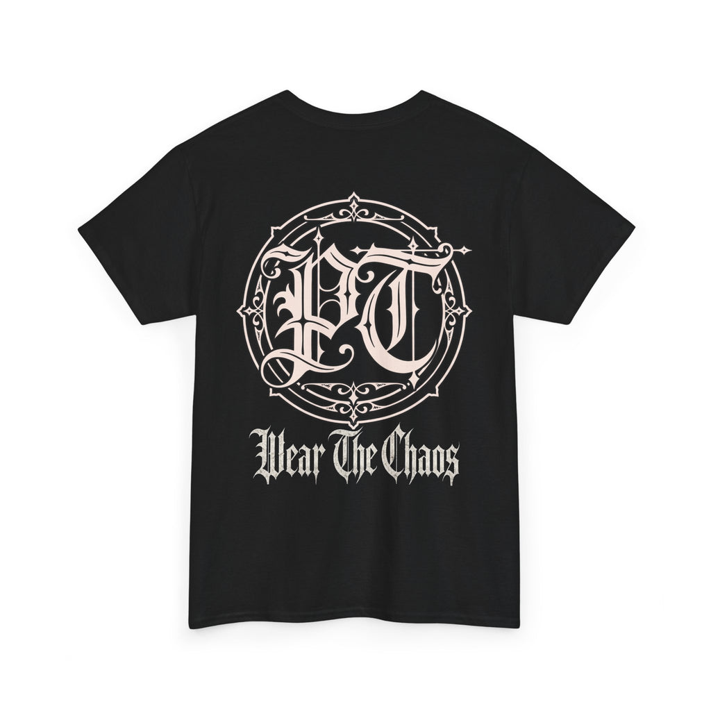 Wear The Chaos Graphic Tee — Gothic Logo Back Print