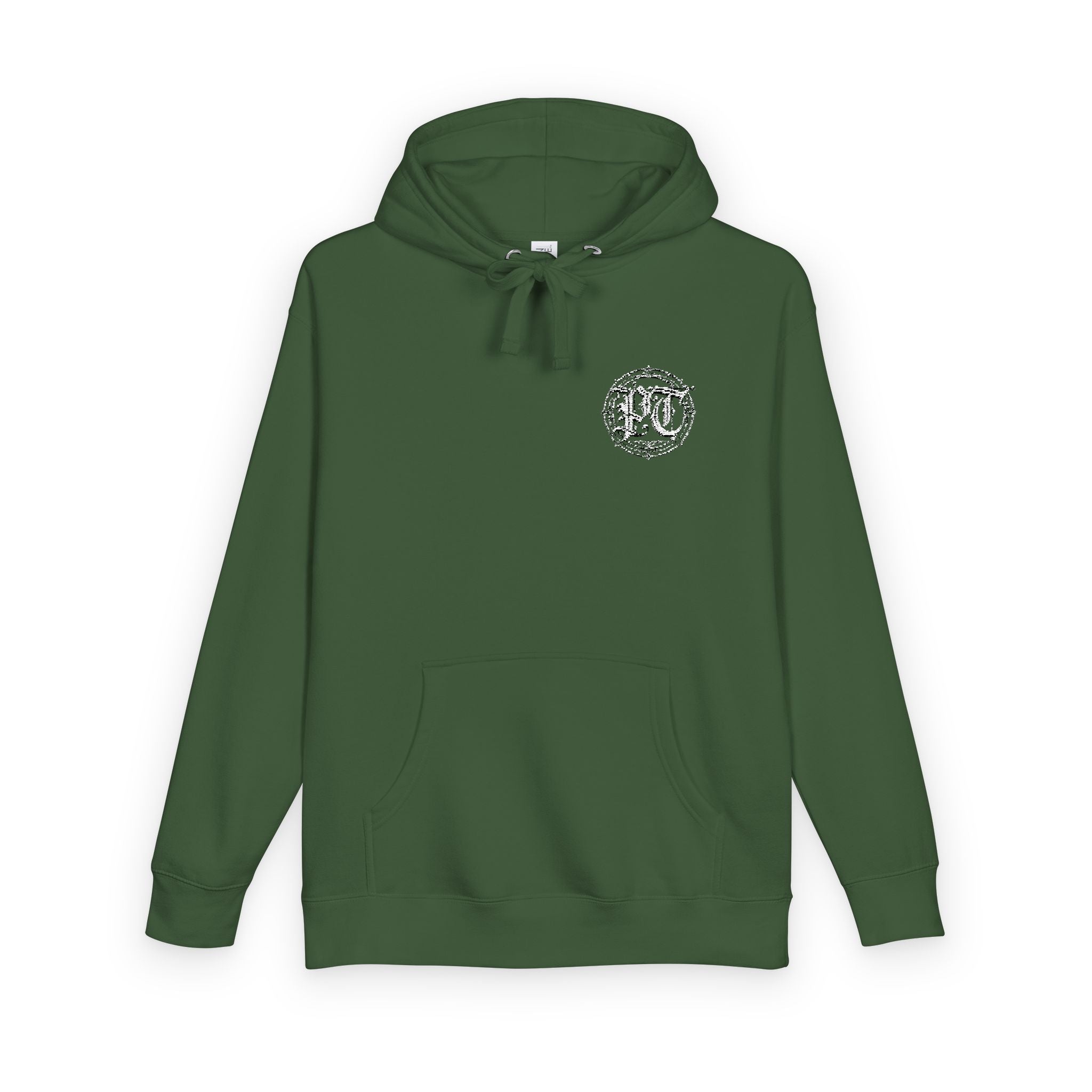 Vintage PanicThreads Hoodie — Small Chest Emblem, Cozy Fleece Pullover