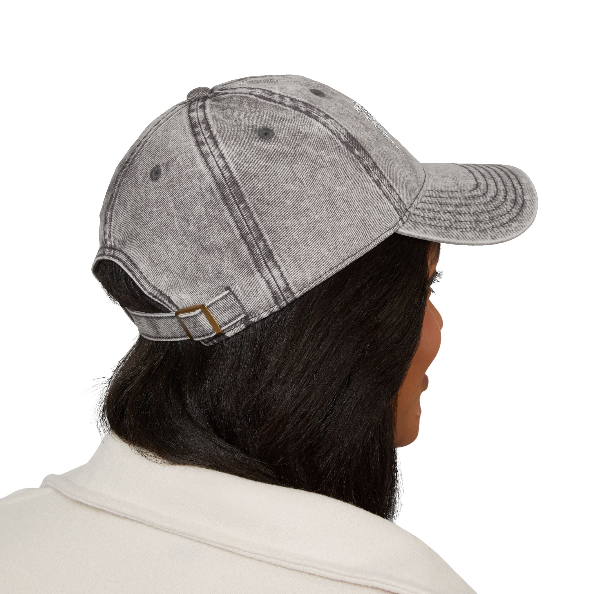 Vintage Embroidered Dad Cap – "PanicThreads Co." Distressed Baseball Hat