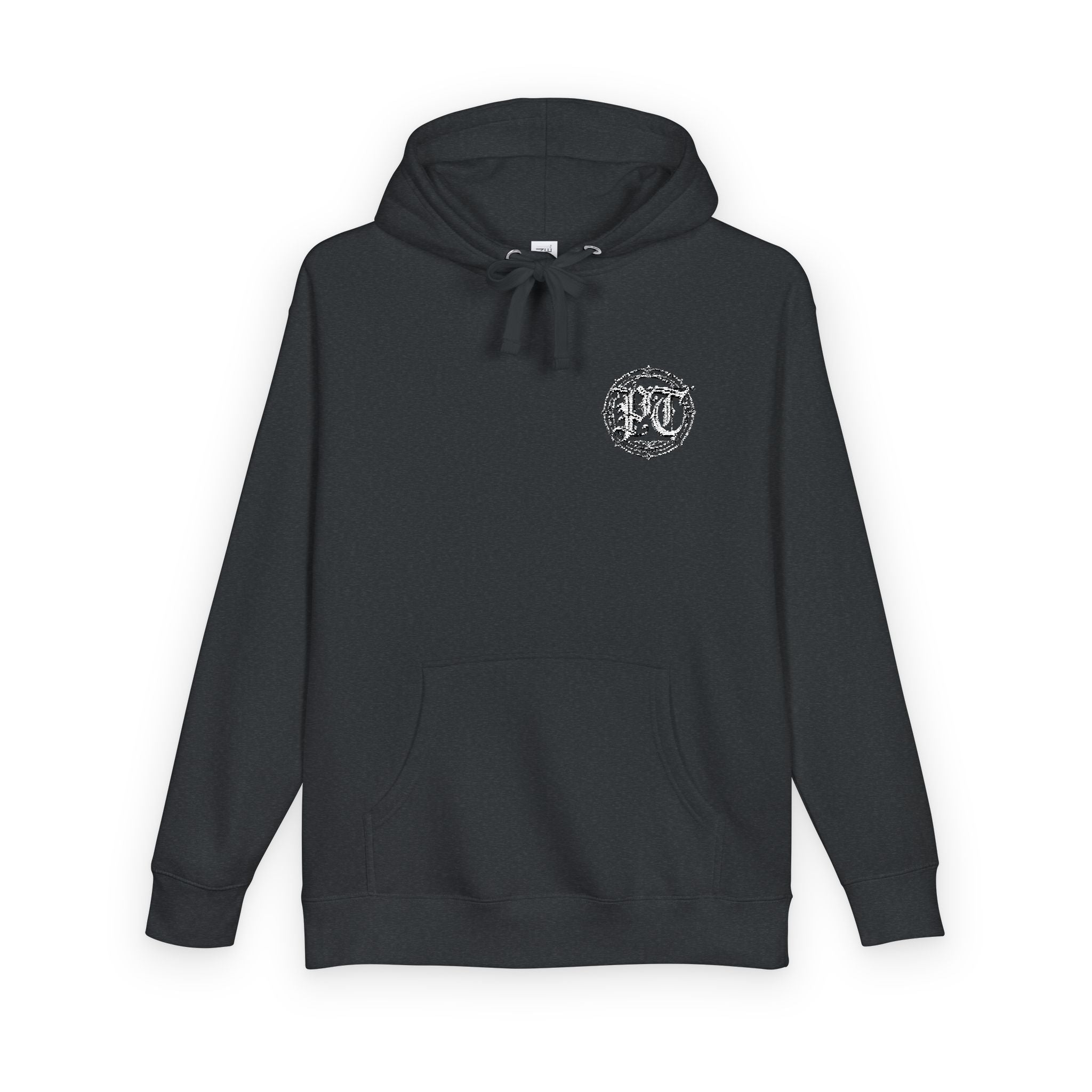 Vintage PanicThreads Hoodie — Small Chest Emblem, Cozy Fleece Pullover