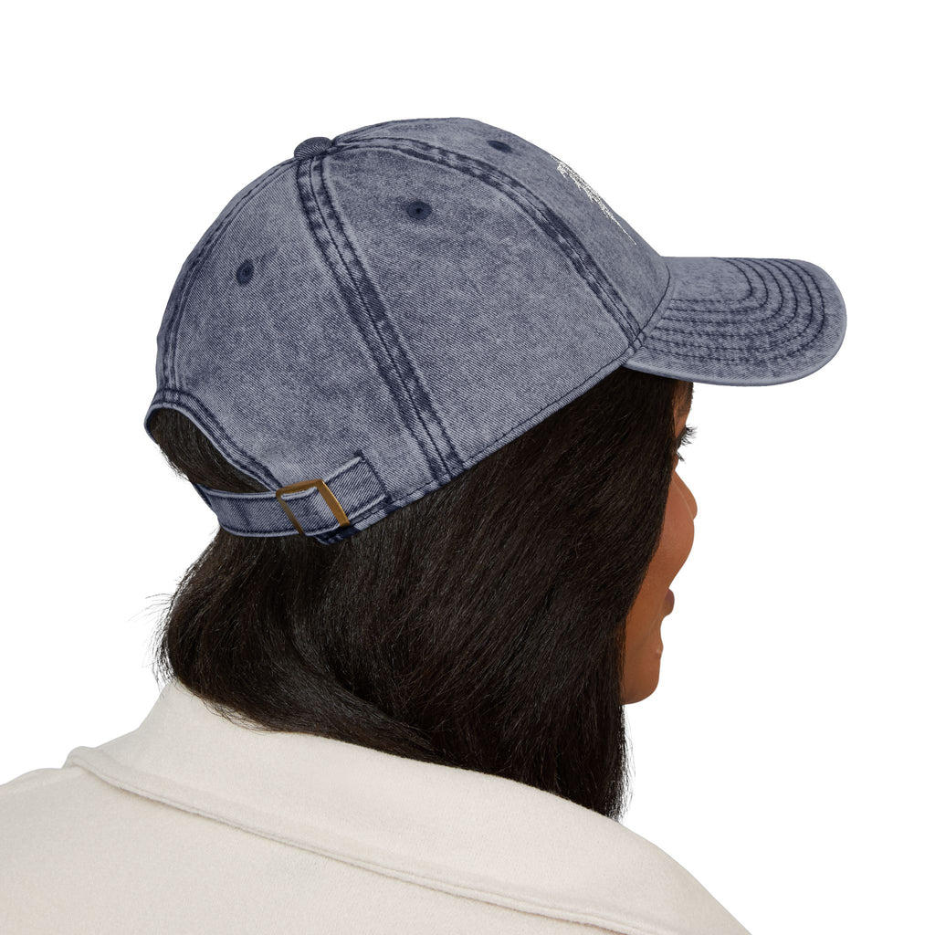 Vintage Embroidered Dad Cap – "PanicThreads Co." Distressed Baseball Hat