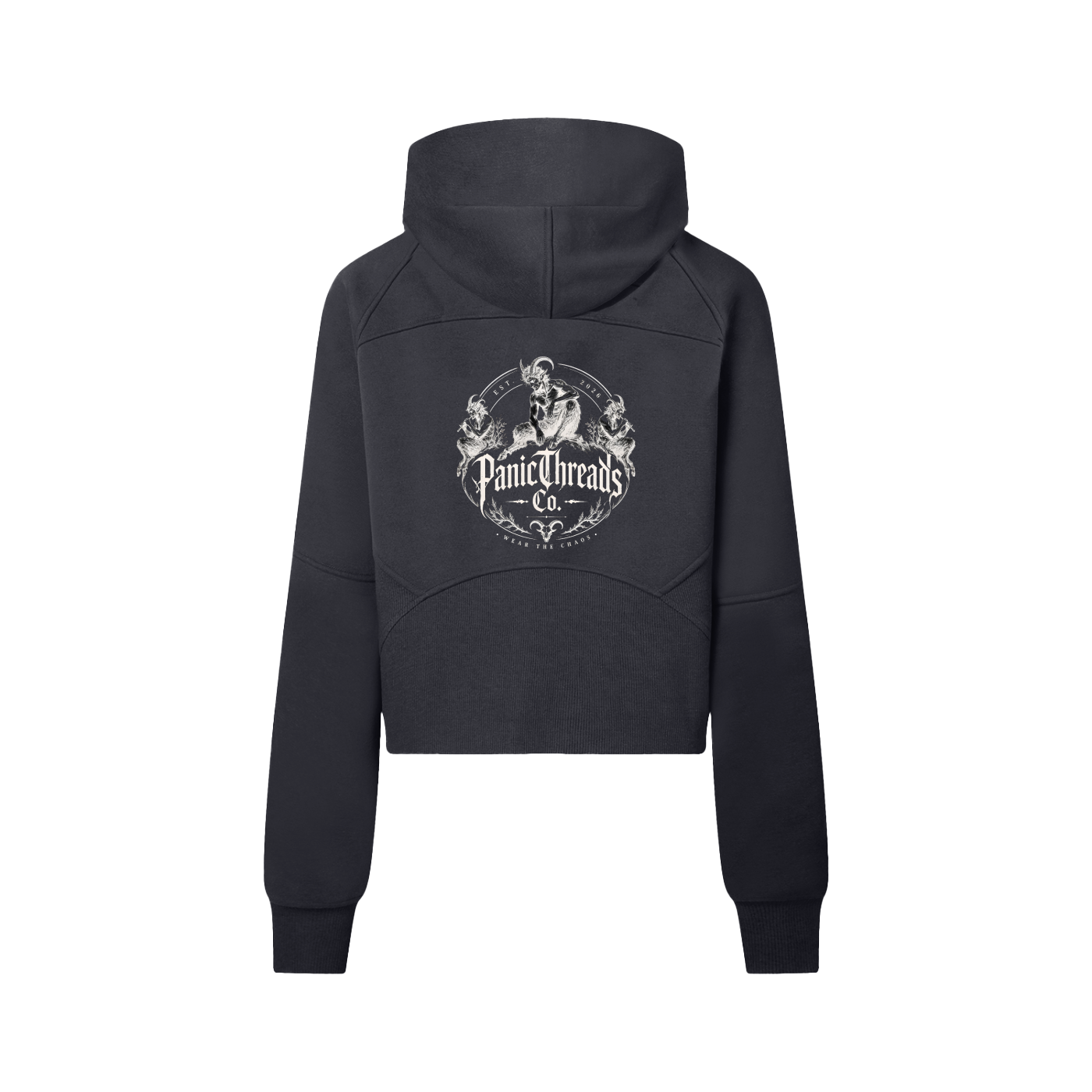 PanicThreads Co. Cropped Half-Zip Hoodie